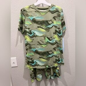 Cat & Jack Green and Blue Short Sleeve Pajamas